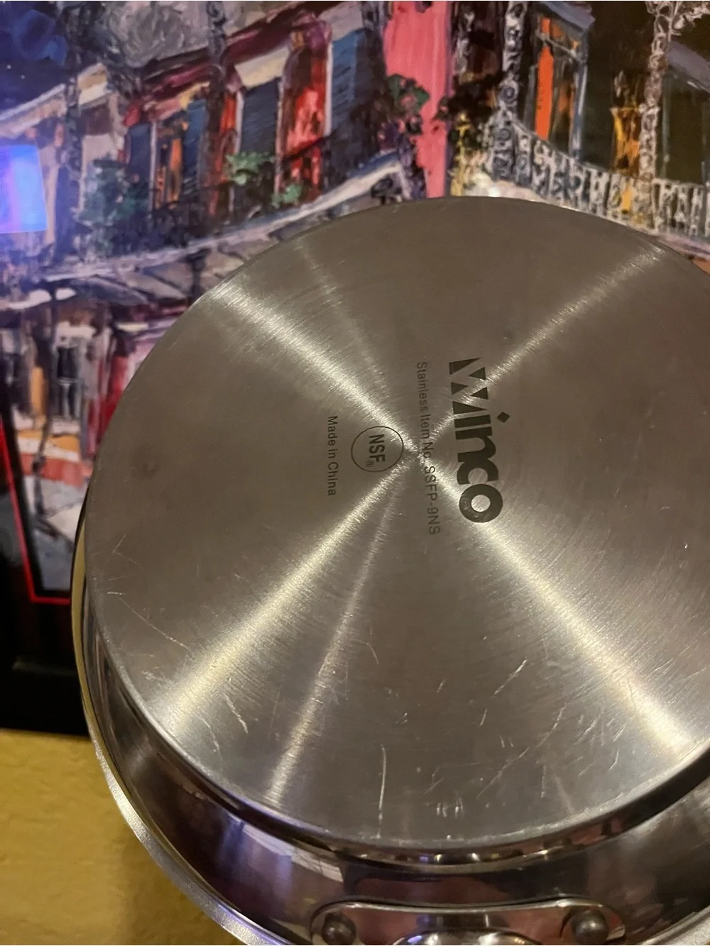 Winco Stainless Steel Non Stick Fry Pan Used